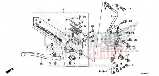 FRONT BRAKE MASTER CYLINDER (ABS) SH150ADG de 2016